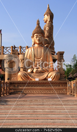 To use this stock image in your creative project, please select the size you need over to the right and click the "Add to Cart" button.
Your downloaded image will come with the Cutcaster watermark removed so don’t worry about the watermark you see on this page. Golden buddha stock photo, Statue of a golden buddha by Jonas Marcos San Luis
