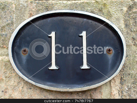 To use this stock image in your creative project, please select the size you need over to the right and click the "Add to Cart" button.
Your downloaded image will come with the Cutcaster watermark removed so don’t worry about the watermark you see on this page. House number 11 sign stock photo, Number 11 sign on house in England by Martin Crowdy