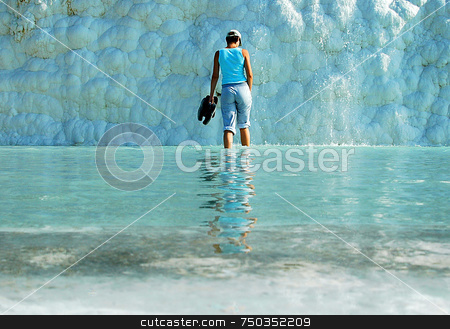 To use this stock image in your creative project, please select the size you need over to the right and click the "Add to Cart" button.
Your downloaded image will come with the Cutcaster watermark removed so don’t worry about the watermark you see on this page. Cold reflection stock photo, Girl in the water in Pamakule Turkey by Kobby Dagan