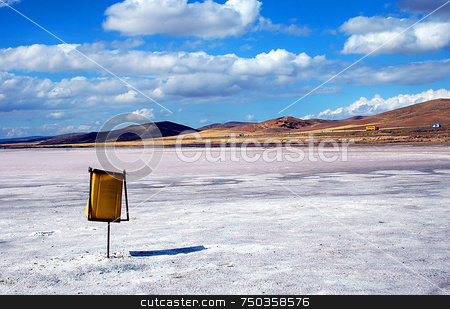 To use this stock image in your creative project, please select the size you need over to the right and click the "Add to Cart" button.
Your downloaded image will come with the Cutcaster watermark removed so don’t worry about the watermark you see on this page. Salt lake stock photo, Bin in dry salt lake in Turkey. by Kobby Dagan