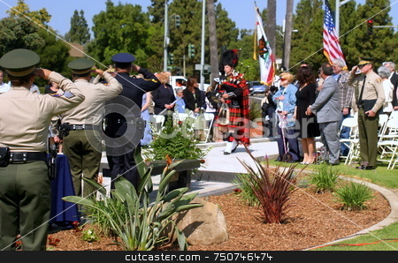To use this stock image in your creative project, please select the size you need over to the right and click the "Add to Cart" button.
Your downloaded image will come with the Cutcaster watermark removed so don’t worry about the watermark you see on this page. Ventura County Peace Officers Memorial Service stock photo, Ventura County Peace Officers Memorial service Thursday, May 22, 2008 by Henrik Lehnerer