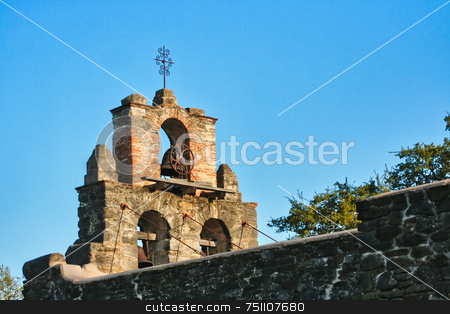 To use this stock image in your creative project, please select the size you need over to the right and click the "Add to Cart" button.
Your downloaded image will come with the Cutcaster watermark removed so don’t worry about the watermark you see on this page. San Antonio Mission stock photo, On of the several historic missions of the San Antonio National Heritage Park in Texas by Kevin Tietz