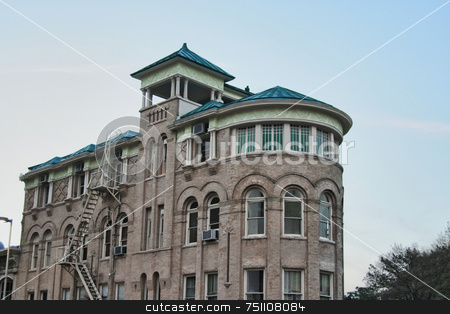 To use this stock image in your creative project, please select the size you need over to the right and click the "Add to Cart" button.
Your downloaded image will come with the Cutcaster watermark removed so don’t worry about the watermark you see on this page. Old Building stock photo, A old historic old building reaching into the sky by Kevin Tietz