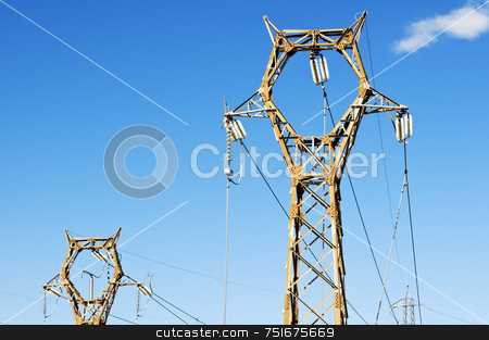 To use this stock image in your creative project, please select the size you need over to the right and click the "Add to Cart" button.
Your downloaded image will come with the Cutcaster watermark removed so don’t worry about the watermark you see on this page. Pylons stock photo, High voltage pylons against blue sky by Massimiliano Leban