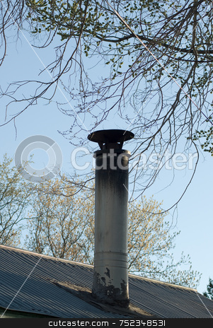 To use this stock image in your creative project, please select the size you need over to the right and click the "Add to Cart" button.
Your downloaded image will come with the Cutcaster watermark removed so don’t worry about the watermark you see on this page. Chimney Fire Aftermath stock photo, A blackened chimney from having a fire by Richard Nelson