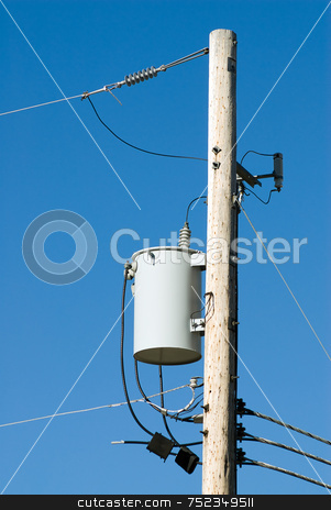 To use this stock image in your creative project, please select the size you need over to the right and click the "Add to Cart" button.
Your downloaded image will come with the Cutcaster watermark removed so don’t worry about the watermark you see on this page. Power Line Pole stock photo, Close-up view of the top of a power line pole with transformer by Richard Nelson