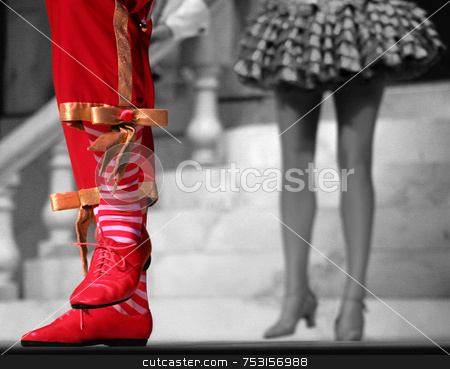 To use this stock image in your creative project, please select the size you need over to the right and click the "Add to Cart" button.
Your downloaded image will come with the Cutcaster watermark removed so don’t worry about the watermark you see on this page. Dancing Feet stock photo, The legs of 2 people perfoming on stage. by Lucy Clark