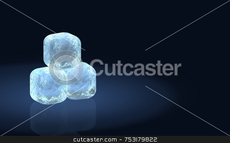 To use this stock image in your creative project, please select the size you need over to the right and click the "Add to Cart" button.
Your downloaded image will come with the Cutcaster watermark removed so don’t worry about the watermark you see on this page. Three Frosty Ice Cubes stock photo, Three frosty ice cubes in a pile. Cubes have soft rounded edges and quality detail in the 3D texture. The cubes look like they have internal light. Spotlight effect on deep blue reflective background. Pile of cubes is offset left with plenty of copyspace. by ngirl