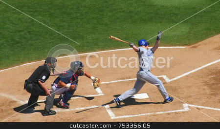 To use this stock image in your creative project, please select the size you need over to the right and click the "Add to Cart" button.
Your downloaded image will come with the Cutcaster watermark removed so don’t worry about the watermark you see on this page. Baseball stock photo, Playing baseball, batter, catcher and umpire by Lucy Clark