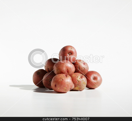 To use this stock image in your creative project, please select the size you need over to the right and click the "Add to Cart" button.
Your downloaded image will come with the Cutcaster watermark removed so don’t worry about the watermark you see on this page. Potato Pile stock photo, Pile of organic red potatos against a pure white background. by Scott Griessel