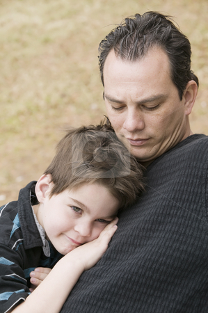 To use this stock image in your creative project, please select the size you need over to the right and click the "Add to Cart" button.
Your downloaded image will come with the Cutcaster watermark removed so don’t worry about the watermark you see on this page. Man and Boy Relax stock photo, Portrait of a happy young man and a tired boy by Scott Griessel