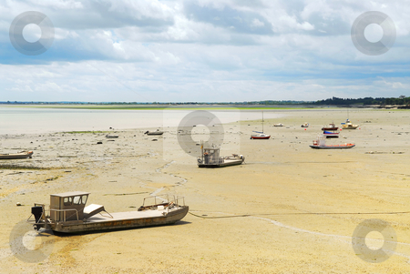 To use this stock image in your creative project, please select the size you need over to the right and click the "Add to Cart" button.
Your downloaded image will come with the Cutcaster watermark removed so don’t worry about the watermark you see on this page. Fishing boats in Cancale, France stock photo, Fishing boats on the ocean floor at low tide in Cancale (Brittany, France) by Elena Elisseeva