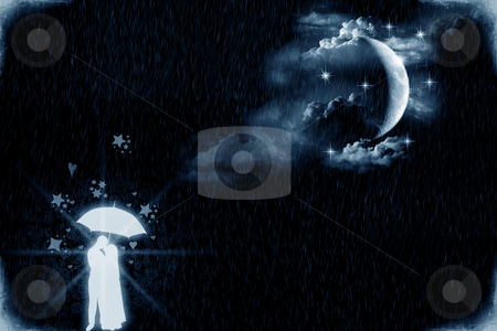 To use this stock image in your creative project, please select the size you need over to the right and click the "Add to Cart" button.
Your downloaded image will come with the Cutcaster watermark removed so don’t worry about the watermark you see on this page. Lovers moonlight stock photo, Two young lovers under an umbrella and by the moonlight by Dario Rota