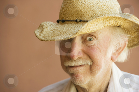 To use this stock image in your creative project, please select the size you need over to the right and click the "Add to Cart" button.
Your downloaded image will come with the Cutcaster watermark removed so don’t worry about the watermark you see on this page. Senior Citizen Man in a Cowboy Hat stock photo, Senior Citizen Man in a Straw Cowboy Hat by Scott Griessel