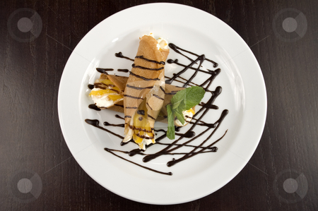 To use this stock image in your creative project, please select the size you need over to the right and click the "Add to Cart" button.
Your downloaded image will come with the Cutcaster watermark removed so don’t worry about the watermark you see on this page. Pancakes with fruit. stock photo, Pancakes with fruit, whipped cream in chocolate. by Yury Ponomarev