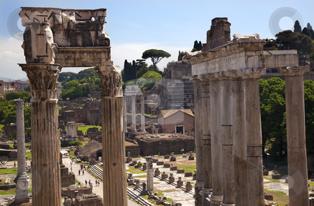 To use this stock image in your creative project, please select the size you need over to the right and click the "Add to Cart" button.
Your downloaded image will come with the Cutcaster watermark removed so don’t worry about the watermark you see on this page. Temples of Saturn Forum Rome Italy stock photo, Temple of Saturn Forum Temple of Castor and Pollux Rome Italy
by William Perry
