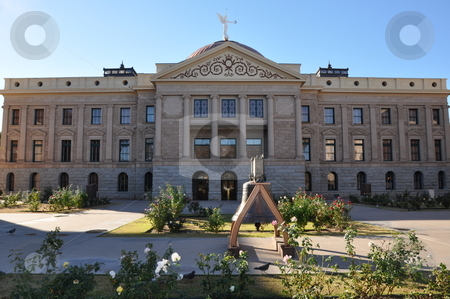 To use this stock image in your creative project, please select the size you need over to the right and click the "Add to Cart" button.
Your downloaded image will come with the Cutcaster watermark removed so don’t worry about the watermark you see on this page. Arizona State Capitol stock photo, Arizona State Capitol in Phoenix by Ritu Jethani