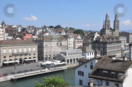 To use this stock image in your creative project, please select the size you need over to the right and click the "Add to Cart" button.
Your downloaded image will come with the Cutcaster watermark removed so don’t worry about the watermark you see on this page. Zurich in Switzerland stock photo, View of Downtown Zurich in Switzerland by Ritu Jethani