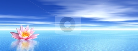 To use this stock image in your creative project, please select the size you need over to the right and click the "Add to Cart" button.
Your downloaded image will come with the Cutcaster watermark removed so don’t worry about the watermark you see on this page. Lily flower in blue ocean stock photo, Pink lily flower in the blue ocean by Elenarts