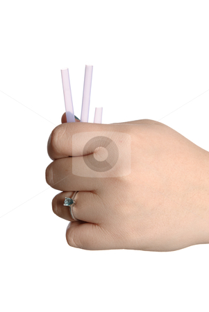 To use this stock image in your creative project, please select the size you need over to the right and click the "Add to Cart" button.
Your downloaded image will come with the Cutcaster watermark removed so don’t worry about the watermark you see on this page. Short Straw stock photo, Concept image of whoever picks the short straw loses - This image has the short straw visible, isolated against a white background. by Richard Nelson