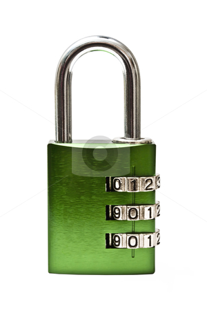 To use this stock image in your creative project, please select the size you need over to the right and click the "Add to Cart" button.
Your downloaded image will come with the Cutcaster watermark removed so don’t worry about the watermark you see on this page. Combination Lock stock photo, Green combination lock isolated on white background by Sasas Design