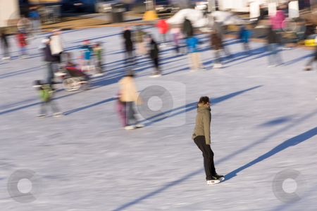 To use this stock image in your creative project, please select the size you need over to the right and click the "Add to Cart" button.
Your downloaded image will come with the Cutcaster watermark removed so don’t worry about the watermark you see on this page. Girl on ice rink stock photo, girl skates on ice rink in sunny day by Anatoliy Nykilchyk