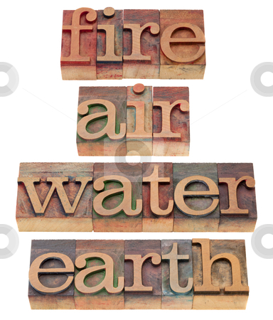 To use this stock image in your creative project, please select the size you need over to the right and click the "Add to Cart" button.
Your downloaded image will come with the Cutcaster watermark removed so don’t worry about the watermark you see on this page. Fire, air, water and earth stock photo, four classical elements of Greek philosophy - fire, air, water and earth - words in vintage wooden letterpress printing blocks, isolated on white by Marek Uliasz