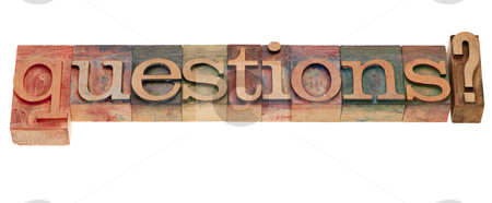To use this stock image in your creative project, please select the size you need over to the right and click the "Add to Cart" button.
Your downloaded image will come with the Cutcaster watermark removed so don’t worry about the watermark you see on this page. Questions in letterpress type stock photo, Questions? A word in vintage wooden letterpress printing blocks, stained by color inks, isolated on white by Marek Uliasz