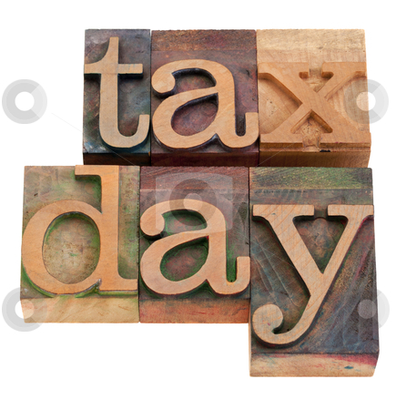 To use this stock image in your creative project, please select the size you need over to the right and click the "Add to Cart" button.
Your downloaded image will come with the Cutcaster watermark removed so don’t worry about the watermark you see on this page. Tax day iwords in letterpress type stock photo, tax day - words in vintage wooden letterpress printing blocks, stained by color inks, isolated on white by Marek Uliasz