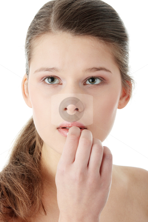 To use this stock image in your creative project, please select the size you need over to the right and click the "Add to Cart" button.
Your downloaded image will come with the Cutcaster watermark removed so don’t worry about the watermark you see on this page. Removeing her make-up stock photo, Young woman using a cotton pad to remove her make-up, isolated on white by Piotr_Marcinski