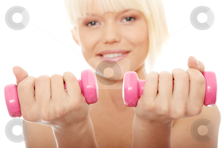 To use this stock image in your creative project, please select the size you need over to the right and click the "Add to Cart" button.
Your downloaded image will come with the Cutcaster watermark removed so don’t worry about the watermark you see on this page. Exercising stock photo, Young topless woman exercising with dumb bells by Piotr_Marcinski