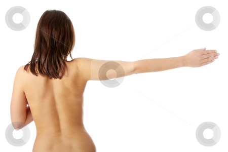To use this stock image in your creative project, please select the size you need over to the right and click the "Add to Cart" button.
Your downloaded image will come with the Cutcaster watermark removed so don’t worry about the watermark you see on this page. Nude beautiful female body stock photo, Nude beautiful female body from behind, with right arm up, isolated on white background by Piotr_Marcinski