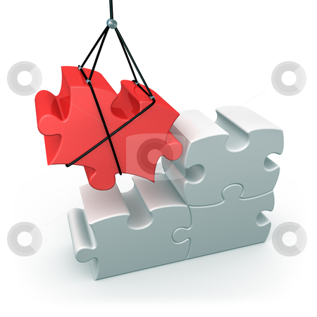 To use this stock image in your creative project, please select the size you need over to the right and click the "Add to Cart" button.
Your downloaded image will come with the Cutcaster watermark removed so don’t worry about the watermark you see on this page. Constructive Solutions stock photo, 3d puzzle piece being put into place . by Konstantinos Kokkinis