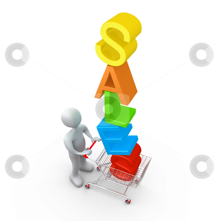 To use this stock image in your creative project, please select the size you need over to the right and click the "Add to Cart" button.
Your downloaded image will come with the Cutcaster watermark removed so don’t worry about the watermark you see on this page. Shopping On Sales stock photo, Computer generated image - Shopping On Sales. by Konstantinos Kokkinis