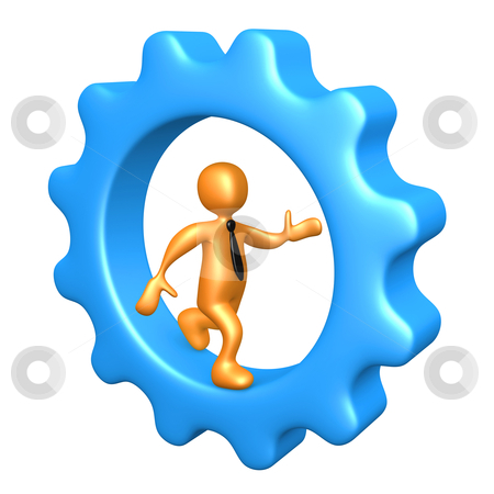 To use this stock image in your creative project, please select the size you need over to the right and click the "Add to Cart" button.
Your downloaded image will come with the Cutcaster watermark removed so don’t worry about the watermark you see on this page. Businessman Running Inside A Cogwheel stock photo, Computer Generated Image - Businessman Running Inside A Cogwheel. by Konstantinos Kokkinis
