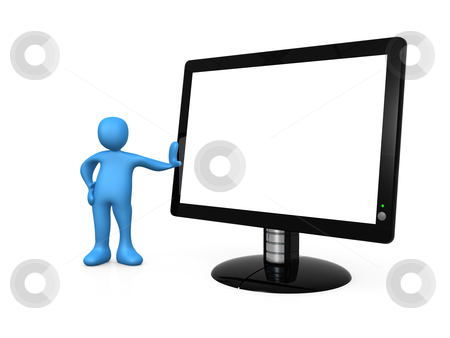 To use this stock image in your creative project, please select the size you need over to the right and click the "Add to Cart" button.
Your downloaded image will come with the Cutcaster watermark removed so don’t worry about the watermark you see on this page. Empty Monitor stock photo, Computer generated image - Empty Monitor . by Konstantinos Kokkinis