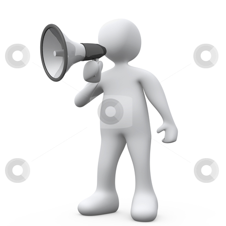 To use this stock image in your creative project, please select the size you need over to the right and click the "Add to Cart" button.
Your downloaded image will come with the Cutcaster watermark removed so don’t worry about the watermark you see on this page. Megaphone stock photo, Computer generated 3d image - Megaphone . by Konstantinos Kokkinis