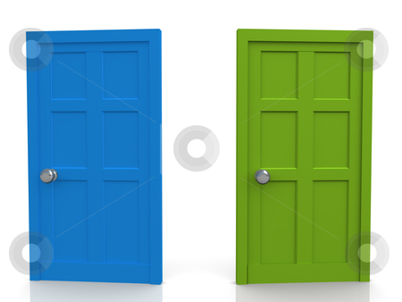 To use this stock image in your creative project, please select the size you need over to the right and click the "Add to Cart" button.
Your downloaded image will come with the Cutcaster watermark removed so don’t worry about the watermark you see on this page. Doors stock photo, Computer Generated 3D Image - Doors . by Konstantinos Kokkinis