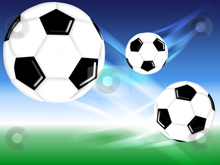 To use this stock image in your creative project, please select the size you need over to the right and click the "Add to Cart" button.
Your downloaded image will come with the Cutcaster watermark removed so don’t worry about the watermark you see on this page. Football ball stock photo, flying soccer football background design by Artem Zamula