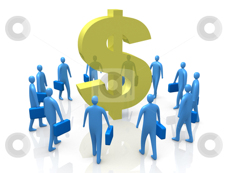 To use this stock image in your creative project, please select the size you need over to the right and click the "Add to Cart" button.
Your downloaded image will come with the Cutcaster watermark removed so don’t worry about the watermark you see on this page. Dollar Gathering stock photo, Business People Gathering Around A Dollar Symbol. by Konstantinos Kokkinis