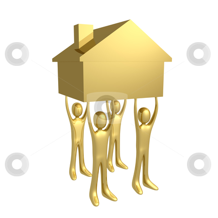 To use this stock image in your creative project, please select the size you need over to the right and click the "Add to Cart" button.
Your downloaded image will come with the Cutcaster watermark removed so don’t worry about the watermark you see on this page. Holding A House stock photo, Four 3d people holding a house. by Konstantinos Kokkinis