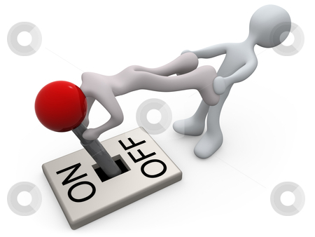 To use this stock image in your creative project, please select the size you need over to the right and click the "Add to Cart" button.
Your downloaded image will come with the Cutcaster watermark removed so don’t worry about the watermark you see on this page. Turn off lever-man stock photo, computer generated image - Turn off lever-man. by Konstantinos Kokkinis