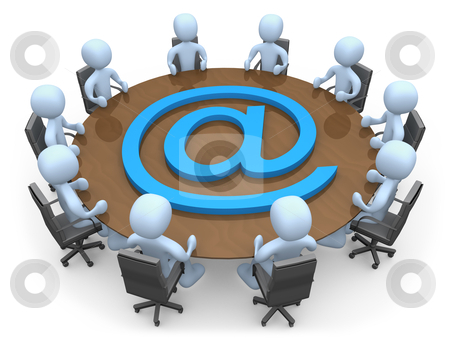 To use this stock image in your creative project, please select the size you need over to the right and click the "Add to Cart" button.
Your downloaded image will come with the Cutcaster watermark removed so don’t worry about the watermark you see on this page. Net Meeting stock photo, 3d metaphor of a meeting through internet communication by Konstantinos Kokkinis