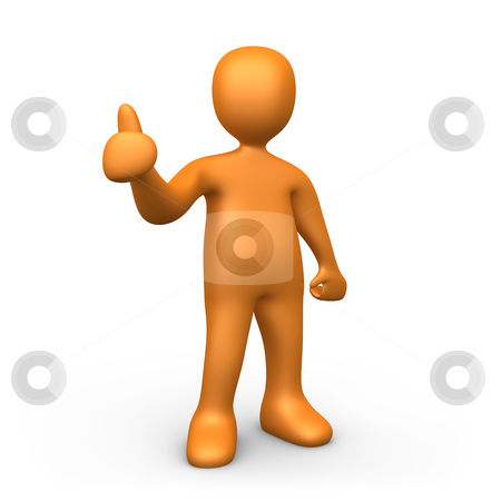 To use this stock image in your creative project, please select the size you need over to the right and click the "Add to Cart" button.
Your downloaded image will come with the Cutcaster watermark removed so don’t worry about the watermark you see on this page. Thumbs Up stock photo, 3d person giving a thumb up. by Konstantinos Kokkinis