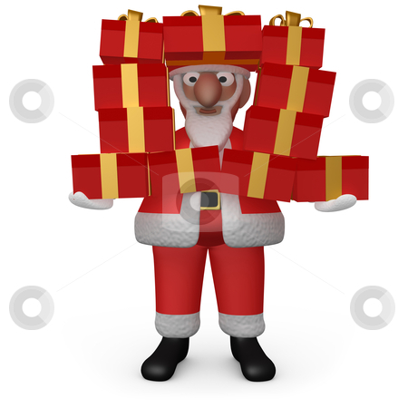 To use this stock image in your creative project, please select the size you need over to the right and click the "Add to Cart" button.
Your downloaded image will come with the Cutcaster watermark removed so don’t worry about the watermark you see on this page. Santa with Presents stock photo, Computer generated image - Santa with Presents . by Konstantinos Kokkinis