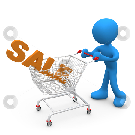 To use this stock image in your creative project, please select the size you need over to the right and click the "Add to Cart" button.
Your downloaded image will come with the Cutcaster watermark removed so don’t worry about the watermark you see on this page. Shopping on Sales stock photo, Person pushing a shopping cart with the word "sale" in it. by Konstantinos Kokkinis