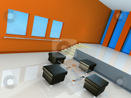To use this stock image in your creative project, please select the size you need over to the right and click the "Add to Cart" button.
Your downloaded image will come with the Cutcaster watermark removed so don’t worry about the watermark you see on this page. Modern Interior stock photo, Computer generated modern interior. by Konstantinos Kokkinis