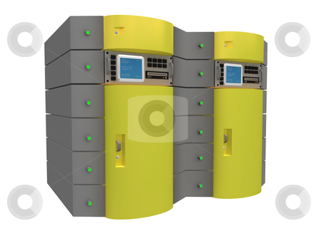 To use this stock image in your creative project, please select the size you need over to the right and click the "Add to Cart" button.
Your downloaded image will come with the Cutcaster watermark removed so don’t worry about the watermark you see on this page. Yellow 3D Server stock photo, Computer generated image - Yellow 3D Server. by Konstantinos Kokkinis