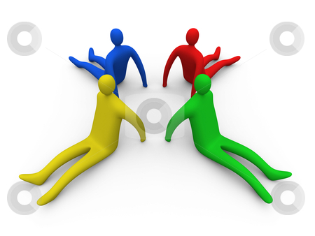To use this stock image in your creative project, please select the size you need over to the right and click the "Add to Cart" button.
Your downloaded image will come with the Cutcaster watermark removed so don’t worry about the watermark you see on this page. Group of Friends. stock photo, Computer generated image - Group of friends. by Konstantinos Kokkinis