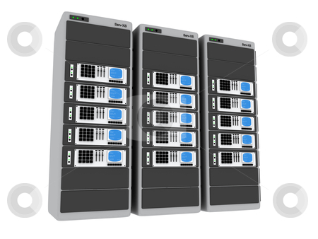To use this stock image in your creative project, please select the size you need over to the right and click the "Add to Cart" button.
Your downloaded image will come with the Cutcaster watermark removed so don’t worry about the watermark you see on this page. 3D Servers stock photo, Computer generated image - 3D Servers . by Konstantinos Kokkinis